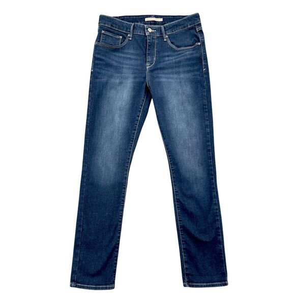 Levi Denim - Levi Strauss Classic Mid Rise Skinny Blue Five Pocket Jeans Womens Size 12